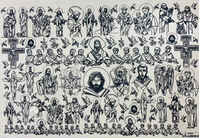 Saints - Underglaze Transfer Sheet