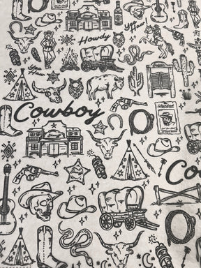 Cowboys & Girls - Underglaze Transfer Sheet