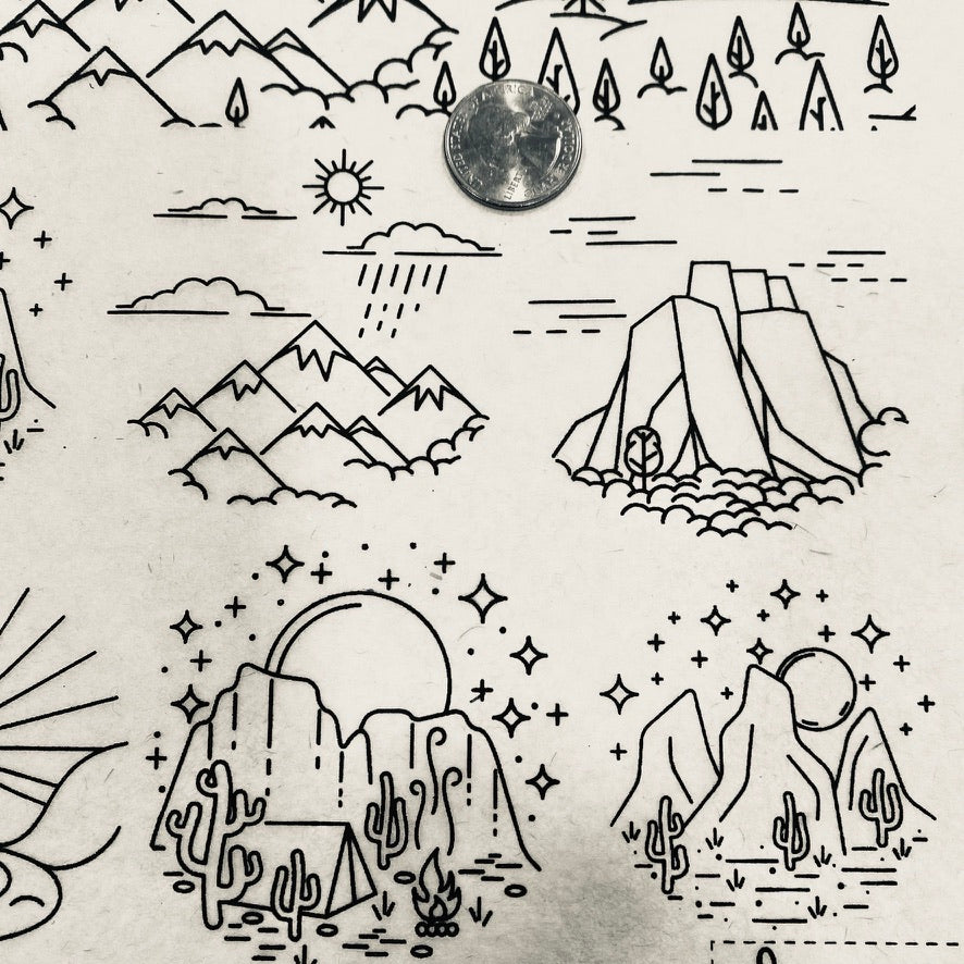 Camping - Underglaze Transfer Sheet