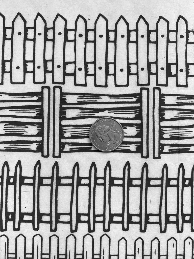Picket Fences - Underglaze Transfer Sheet