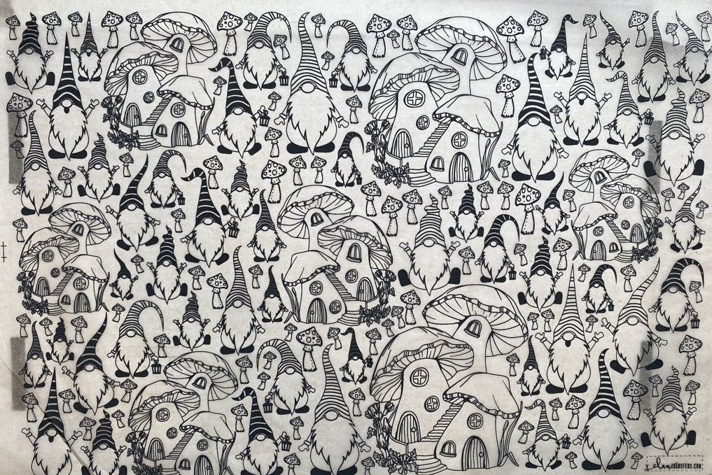 Gnomes - Underglaze Transfer Sheet